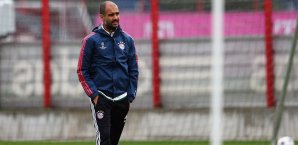 Guardiola auf dem Trainingsgelände an der Säbener Straße Guardiola,