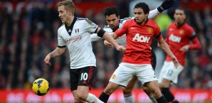 Lewis Holtby bezwang mit Fulham Manchester United Lewis Holtby,FC Fulham,Manchester United