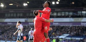 Luis Suarez und Daniel Sturridge bejubeln den Führungstreffer Luis Suarez Daniel Sturridge
