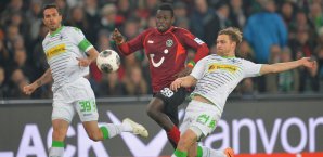 Mame Diouf entwischte der Gladbacher Hintermannschaft gleich zweimal Mame Diouf