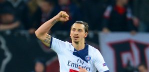 Schoss gegen Leverkusen mal wieder einen Treffer der Marke 'Traumtor': Zlatan Ibrahimovic PSG,Zlatan Ibrahimovic