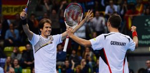 Geschafft: Tommy Haas (li.) und Philipp Kohlschreiber feiern Viertelfnialeinzug tennis,dtb,tommy haas,philipp kohlschreiber