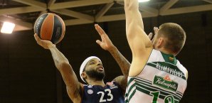 Malcom Delaney im Spiel gegen Zalgiris Kaunas FC Bayern, Zalgiris Kaunas