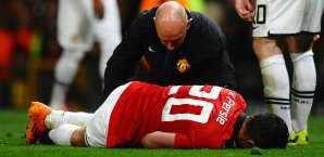 Robin van Persie verletzte sich in der Partie gegen Piräus Robin van Persie
