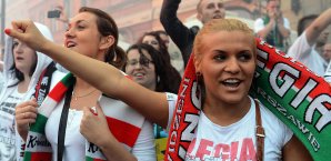 Die Anhänger von Legia Warschau hatten allen Grund zum Feiern Legia Warschau