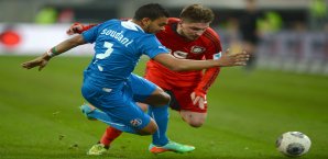 Bei einem Turnier in Düsseldorf spielte El Arbi Hillel Soudani (l.) mit Zagreb gegen Leverkusen El Arbi Hillel Soudani