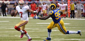 Colin Kaepernick (l.) war von den Rams nicht aufzuhalten Colin Kaepernick
