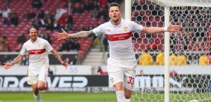 Daniel Ginczek avancierte mit seinen zwei Toren zum Matchwinner für den VfB Stuttgart Daniel Ginczek