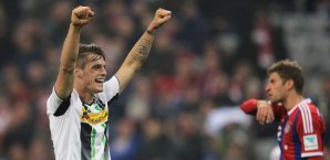 Granit Xhaka jubelt beim 2:0-Sieg der Fohlen beim FC Bayern Granit Xhaka, Borussia Mönchengladbach