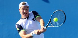 Jan-Lennard Struff setzte sich im deutschen Duell gegen Benjamin Becker durch Jan-Lennard Struff