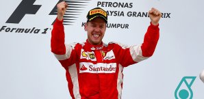 Sebastian Vettel feiert seinen ersten Erfolg mit Ferrari Sebastian Vettel