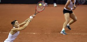 Nur knapp scheitern die deutschen Damen gegen die Gegnerinnen aus Russland Andrea Petkovic