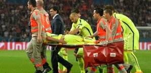 Andres Iniesta musste im CL-Viertelfinale vom Platz getragen werden Andres Iniesta