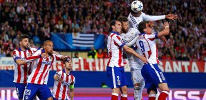 Atletico und Real Madrid leisteten sich einen harten Kampf Atletico Madrid, Real Madrid