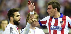 Daniel Carvajal (l.) und Mario Mandzukic gerieten heftig aneinander Carvajal, Mario Mandzukic
