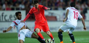 Der FC Barcelona hat gegen Sevilla kurz vor Schluss den Ausgleich kassiert FC Barcelona