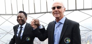 Beckenbauer und Pele: Zwei Weltstars auf Promo-Tour in den USA Franz Beckenbauer