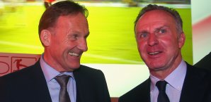 Karl-Heinz Rummenigge (r.) und Hans-Joachim Watzke hatten ein gutes Gespräch Karl-Heinz Rummenigge, Hans-Joachim Watzke