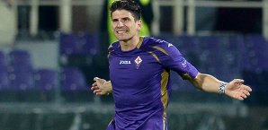 Mario Gomez sicherte der Fiorentina durch seinen Treffer den Einzug ins Europa-League-Halbfinale Mario Gomez