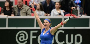 Petra Kvitova spielte überragend und war maßgeblich am Finaleinzug Tschechiens beteiligt Tennis