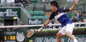 Kei Nishikori ist ins Viertelfinale der French Open eingezogen Kei Nishikori