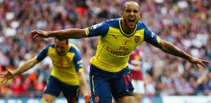 Theo Walcott traf beim Sieg der Gunners Theo Walcott
