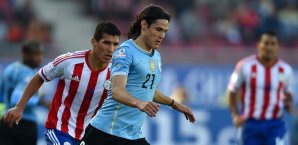 Edinson Cavani steht Urugua im Viertelfinale der Copa gegen Chile möglicherweise nicht zur Verfügung Edinson Cavani