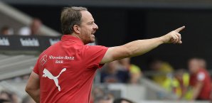 Alexander Zorniger und der VfB wollen gegen Frankfurt den ersten Saisonsieg einfahren Alexander Zorniger