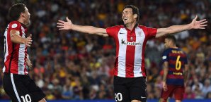 Moment der Entscheidung: Aritz Aduriz trifft für die Basken Aritz Aduriz
