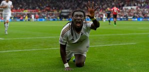 Bafetimbi Gomis gelang gegen United Swanseas Siegtreffer Bafetimbi Gomis