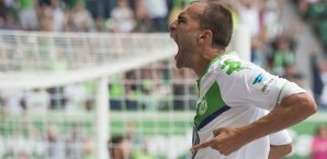 Bas Dost traf beim Auftaktspiel der Wölfe gegen Frankfurt Bas Dost, VfL Wolfsburg