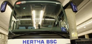 Herthas Bus wurde Opfer einer Gewalttat Hertha BSC