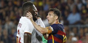 Lionel Messi sorgte mit einer Würg-Attacke und einem Kopfstoß für Aufsehen Lionel Messi