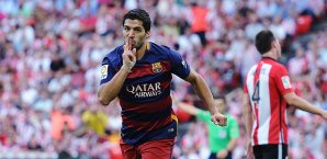 Luis Suarez besorgte das einzige Tor für Barcelona Luis Suarez