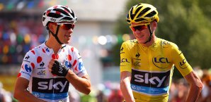 Richie Porte (l.) verlässt Team Sky und Tour-Sieger Froome (r.) Richie Porte