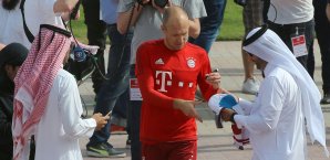 Arjen Robben und sein FC Bayern München bereiten sich derzeit in Katar auf die Rückrunde vor Arjen Robben