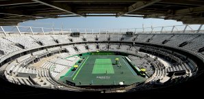Die Bauarbeiten des Centro Olimpico de Tenis sind erst zu 90 Prozent abgeschlossen Centro Olimpico de Tenis