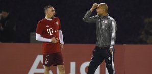 Franck Ribery drehte seine Runden um den Trainingsplatz in Doha Franck Ribery