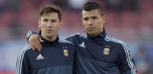Kun Agüero würde gerne auch bei ManCity mit Lionel Messi zusammen spielen Lionel Messi, Kun Agüero