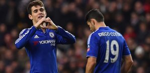 Dreimal durfte Oscar bei Chelseas 5:1-Erfolg jubeln Oscar, FC Chelsea, Fußball