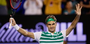 Roger Federer hat in Melbourne seinen 300. Sieg bei einem Grand-Slam-Turnier gefeiert Roger Federer