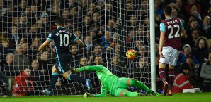 Sergio Agüero traf in West Ham doppelt Sergio Agüero
