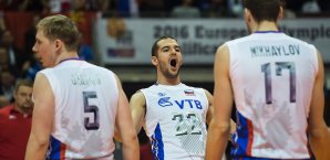 Alexander Markin gewann mit der Volleyball-Nationalmannschaft Bronze bei der EM 2015 Alexander Markin