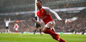 Alexis Sanchez durfte im Regen von London jubeln Alexis Sanchez