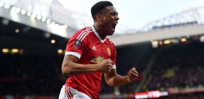 Anthony Martial nach seinem Tor gegen West Ham Anthony Martial