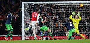Oliver Giroud im Spiel gegen Swansea City Arenal London