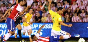 Im hart umkämpften Duell trennten sich Brasilien und Paraguay Unentschieden Brasilien, Paraguay