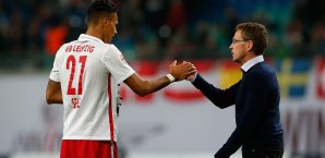 RB Leipzig feiert einen Arbeitssieg gegen 1860 Davie Selke