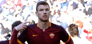 Edin Dzeko schoss die Roma gegen Udinese in Front Edin Dzeko