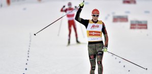Eric Frenzel bei der Zieleinfahrt Eric Frenzel